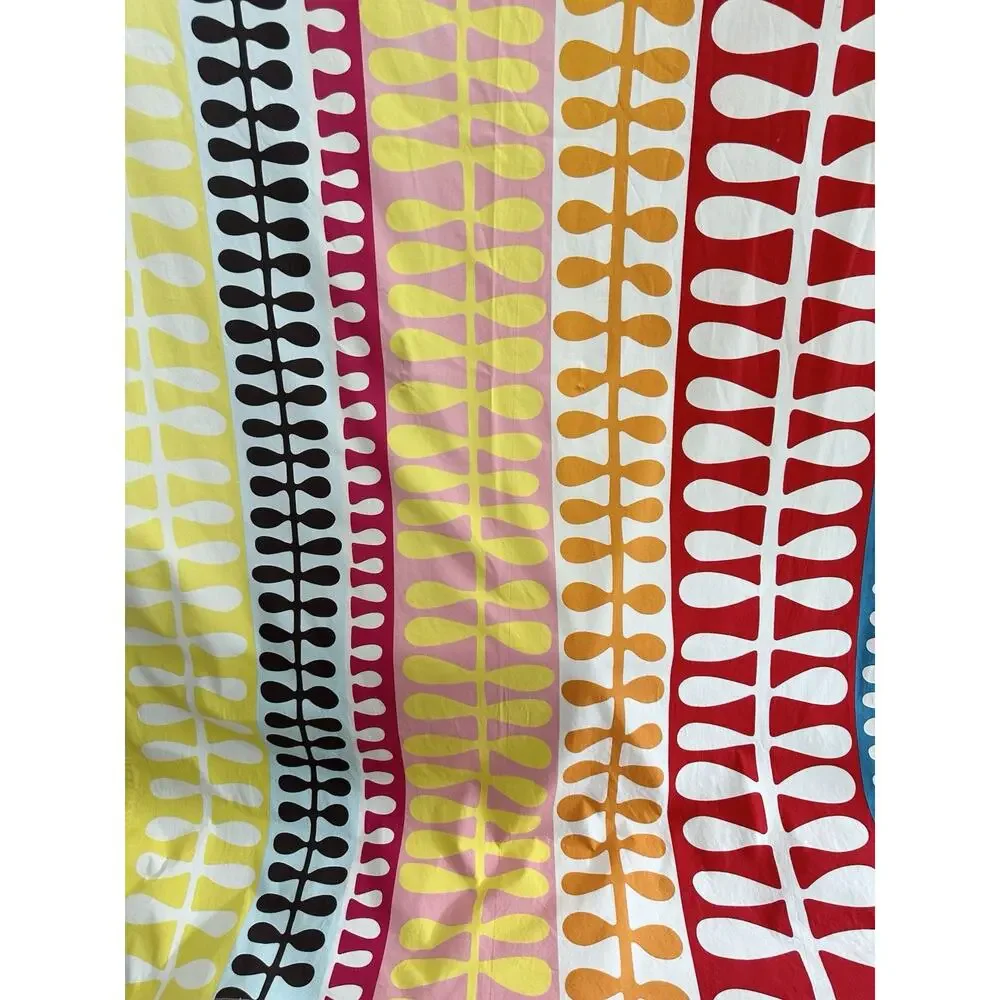 2 IKEA HEDDA Curtain Drape MultiColor MCM Modern Leaves MOD Modern RARE 93 X 56